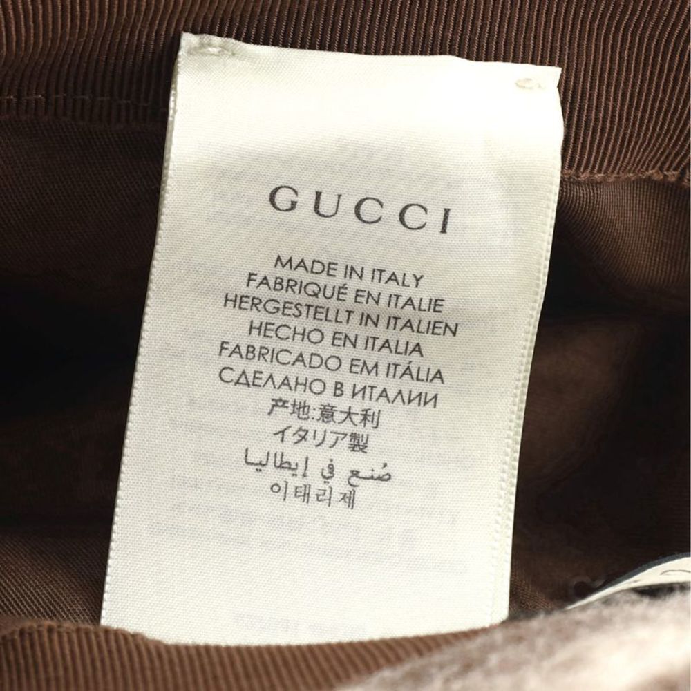 Gucci Embroidered Patch Bucket Hat Wool Large Brown, Multicolor - Picture 7 of 7